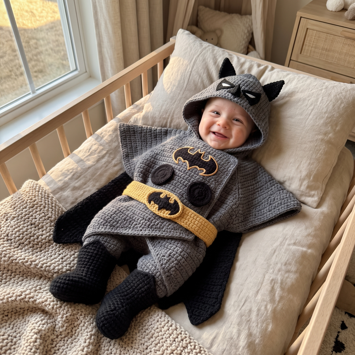 Crochet Night Bat Hero Baby Star Wrap