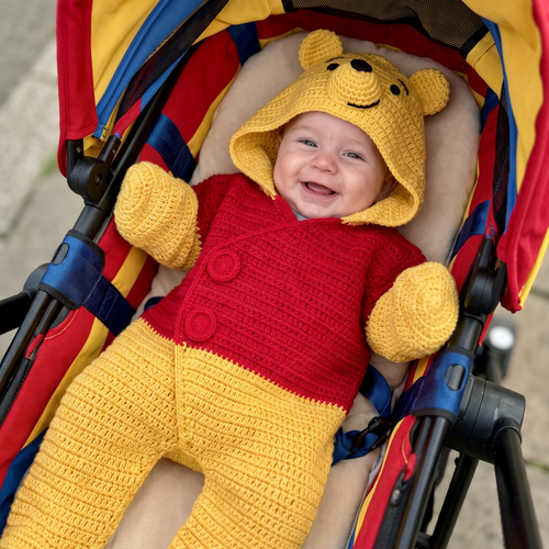 Crochet Honey Bear Baby Star Wrap